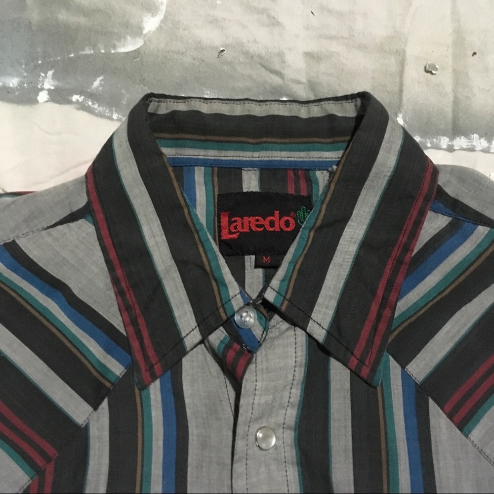SOLD ON ETSY, NFS men’s Laredo pearl snap shirt M - Picture 2 of 8